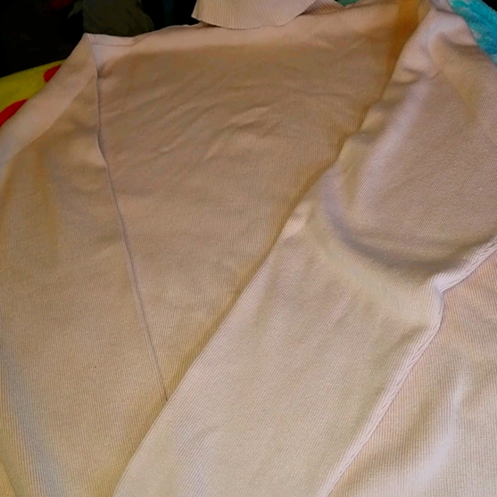 Chico's size 2 pink turtleneck long sleeve blouse
